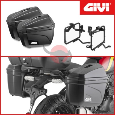 SEITENKOFFER + RAHMEN [GIVI] E22 22 LT. - ROYAL ENFIELD GUERILLA 450 (2024)