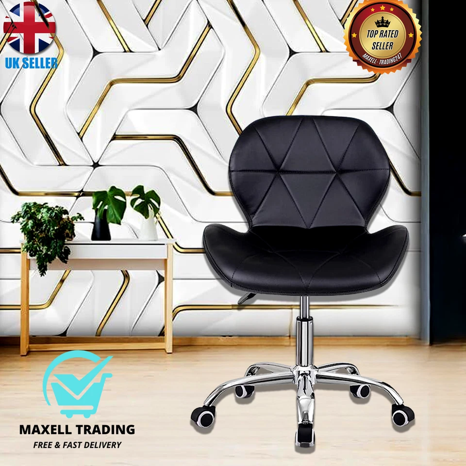 Modern Office Chair Computer PC Desk Adjustable PU Leather Swivel Chair Home UK - Image 2 of 4