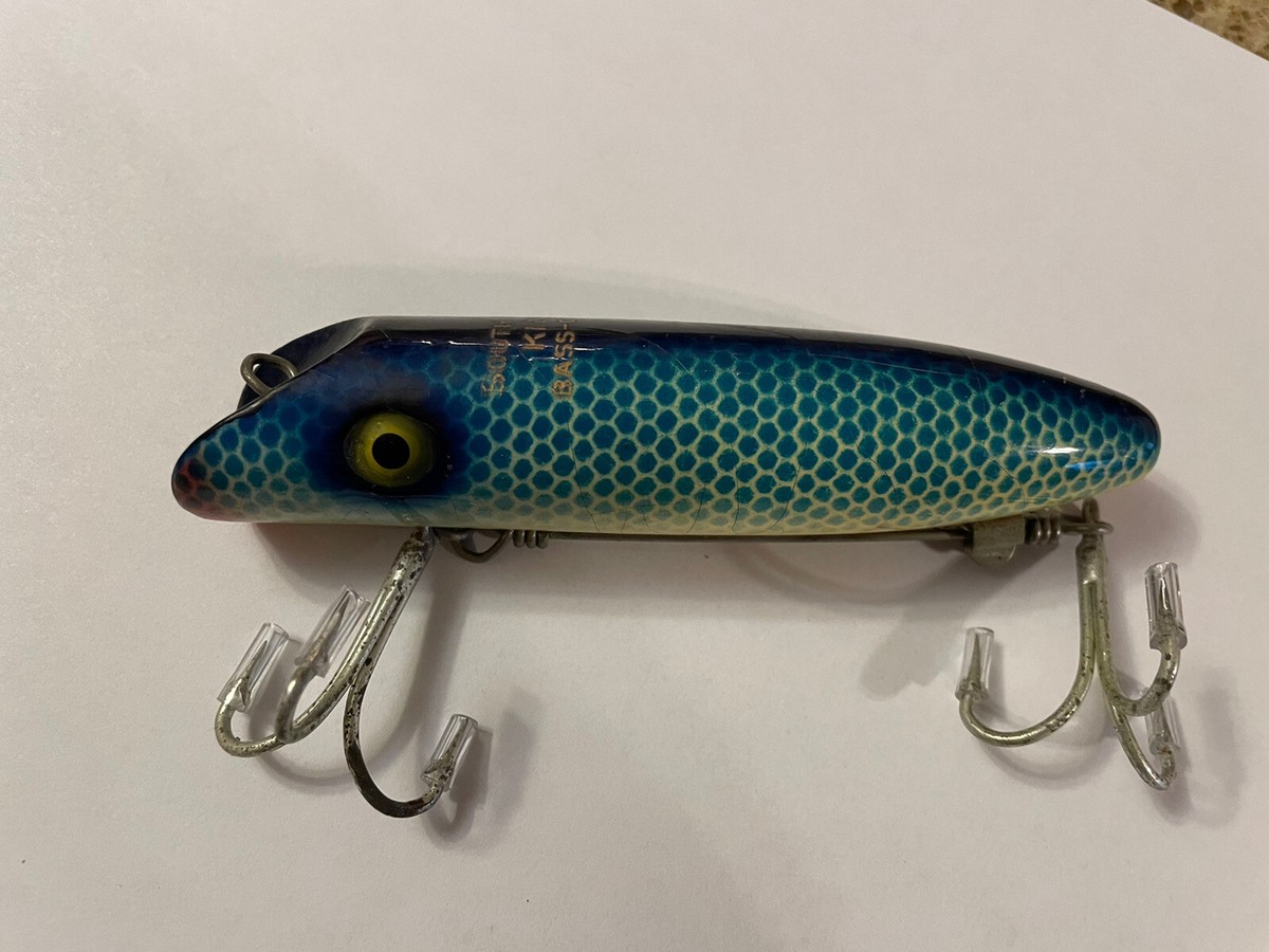 bass oreno antique fishing lures Vintage South Bend King Bass Oreno Pearl Minnow Antique Fishing Lure / Blue