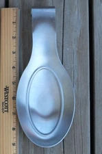 OGGI ~ Rust Proof Brushed Stainless Steel Spoon Rest 9¼" x 3¾" ~ SHIPS FREE