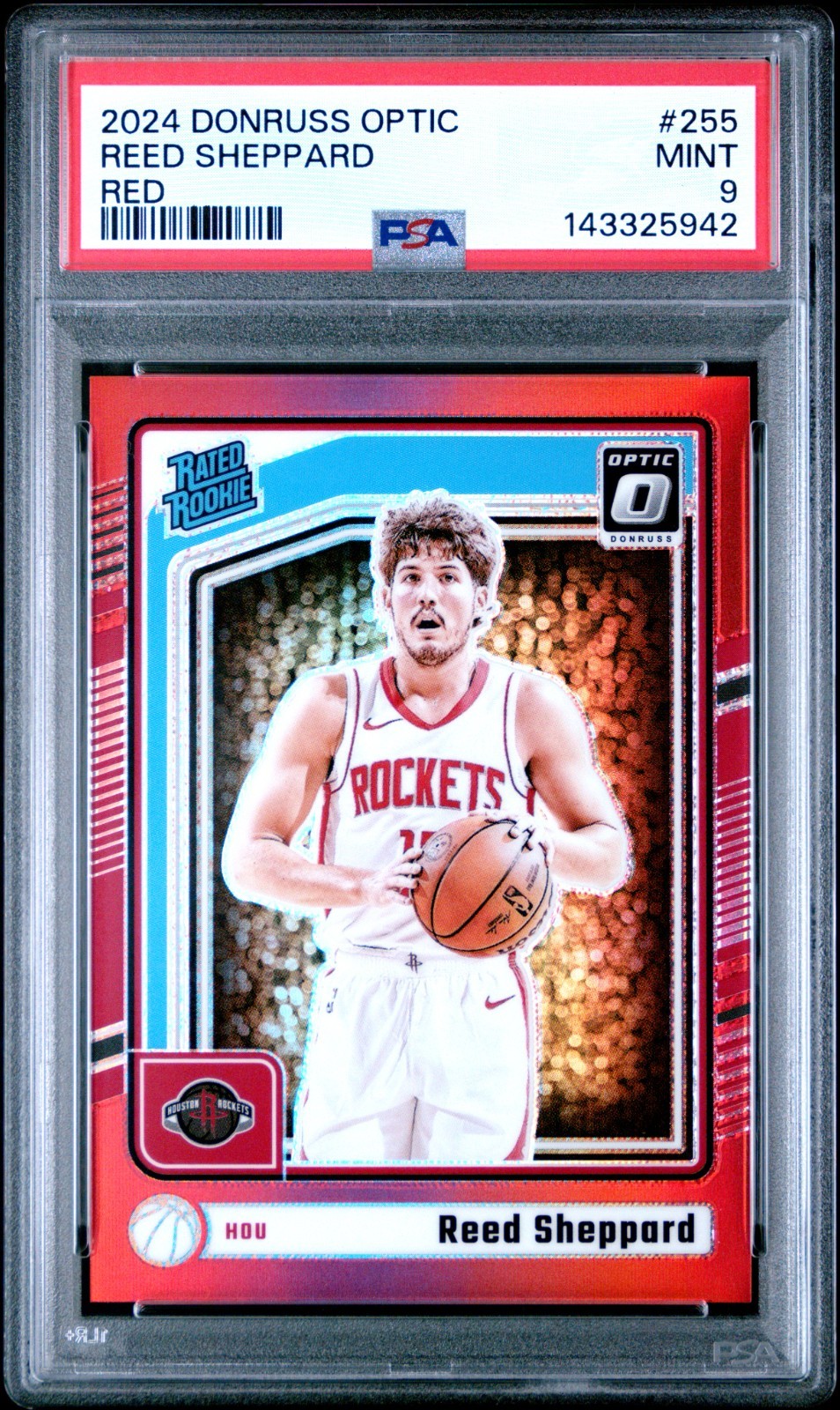 2024-25 Panini Donruss Optic Red Prizm RC Reed Sheppard #255  13/99