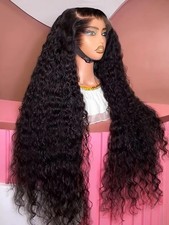 Curly Wigs 13x6 HD Transparent Lace Frontal Human Hair Deep Wave Frontal Wig
