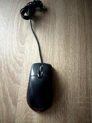 Microsoft Wheel Mouse Optical 1.1A USB PS/2 Maus schwarz