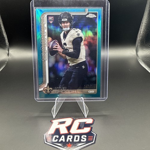 2025 Topps Chrome - Rookies Tyler Shough #398 Aqua Refractor /199 (RC)