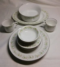 12 pc (2 place settings + 2 serving pc) JOHANN HAVILAND Bavaria Forever Spring