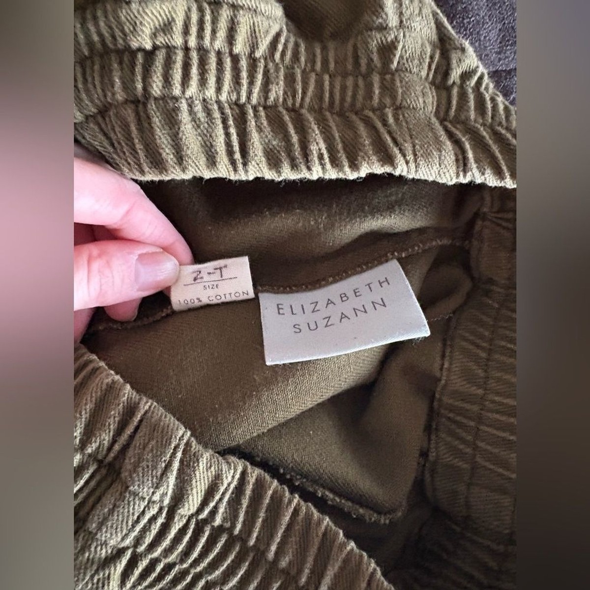 Elizabeth Suzann Clyde Work Pants Cotton Twill Olive 2 Tall Slow Fashion View 5