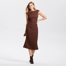 Women Textured Knit Midi Bodycon Dress - A