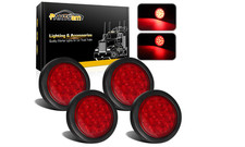 Kit de 4 Luces Traseras Led Redondas 4 Pulgadas Para Remolque Color Rojo Nueva