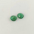 0.51 Ct Natural Zambian Green Emerald Nice Luster Round Cut Pair - G- 178 — photo 3