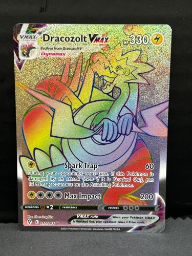 Dracozolt VMAX (Secret) 210/203 SWSH07: Evolving Skies Holo