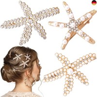 Seestern Haarspange, 3 StüCk Seestern Haarschmuck, Sommer Haarspange, Haarnadel