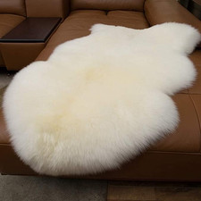Large Sheepskin Rug Genuine Thick and Lush 3 Inch Pile  Luxury Australian Pelts 