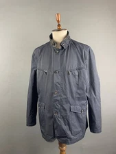 Gallotti Mens Signle-Breasted Jacket Size 62 Gray Polyester Long Sleeve