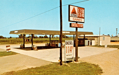 #ad #ad Postcard Boyle Mississippi Citgo Gas At Gaines Truck Stop Diesel 1.14 Gallon $8.99
