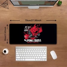 40 90cm Cyberpunk Gaming Mouse Pad - Large Non-Slip Rubber Base, Washable Surfac
