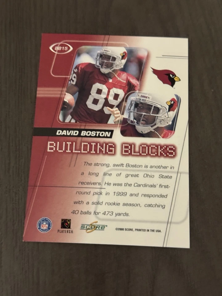 2000 Score Building Blocks #BB15 DAVID BOSTON Autographed HAND SIGNED Auto Card - Image 2 of 2