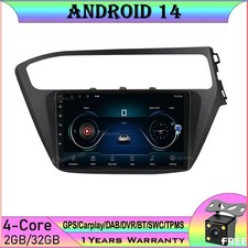 9"Android 14 Head Unit Radio Carplay GPS Sat Navi WIFI For Hyundai I20 2017-2019