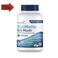 Xylimelts Dry Mouth Relief Moisturizing Oral Adhering Discs 80 Count Bo