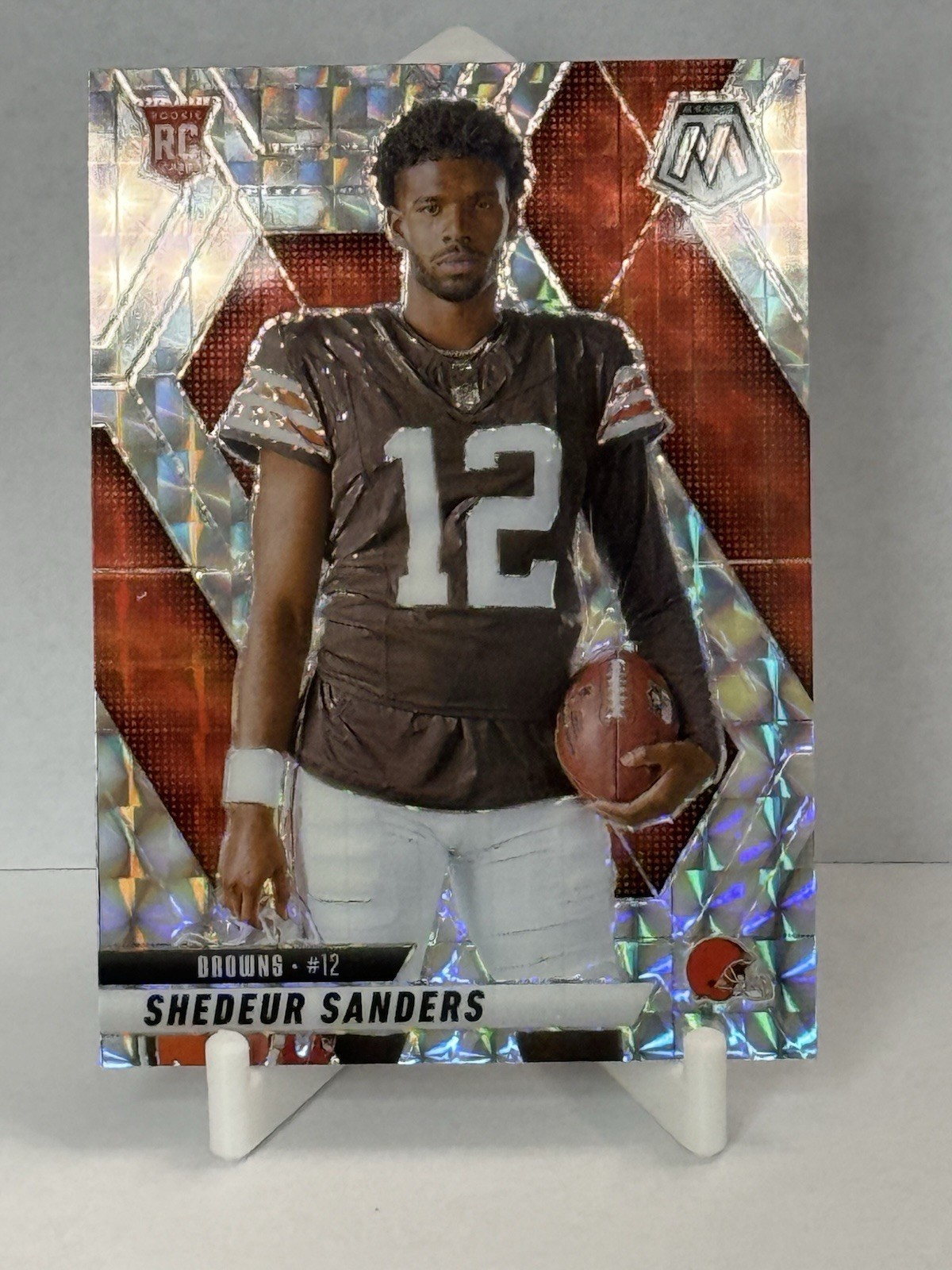 2025 Panini Mosaic Shedeur Sanders Silver Mosaic Prizm Rookie RC Variation #290