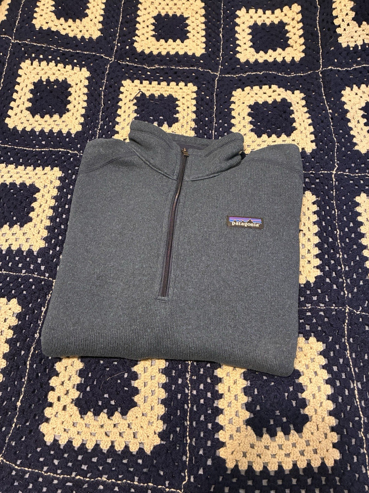 Patagonia Better Sweater 1/4 Zip Fleece Jacket Women's Sz Large Navy Blue Hiking thumbnail 2