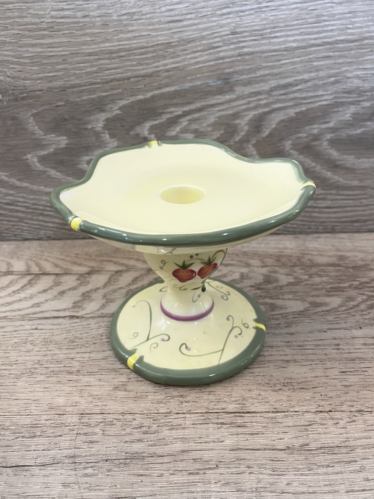 Strawberry Fields 4" Taper Pillar Vintage Decor