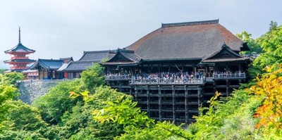 Peel-and-Stick Panorama Wall Poster Kiyomizu-dera, 1153×576mm Made in Japan