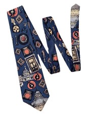 Library of Congress Men's Silk Tie Necktie Blue