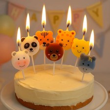 Creative Animal Candle Cake Decoration Plugin Tiger Panda Giraffe Pig Dog Cow Ca