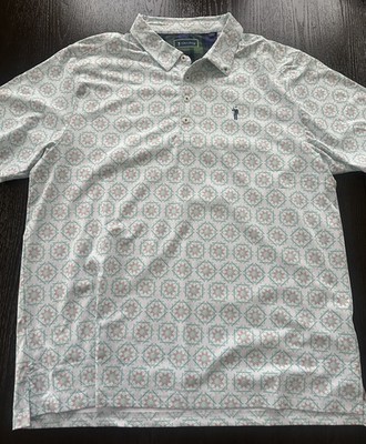 Men s WILLIAM MURRAY GOLF  Sandy Tiles  Golf Polo Shirt | Size XL | White