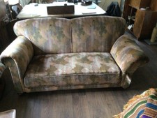 Compact Art Deco Drop Arm Sofa