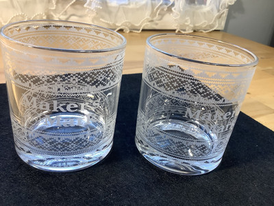 Makers Mark Bourbon Whiskey Glass Set Of 2