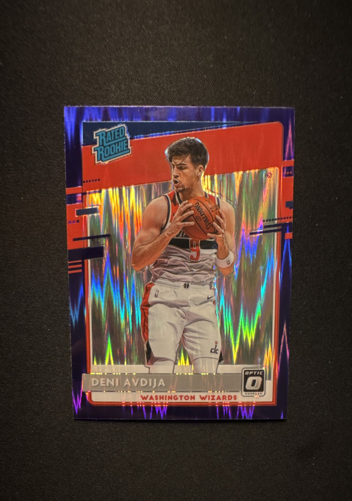 2020-21 Panini Donruss Optic - Rated Rookie Deni Avdija #159 Purple Shock Prizm