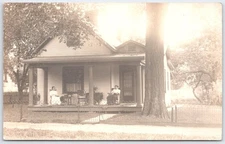 Vintage Early 20th Century American Home Porch Scene AZO Postcard