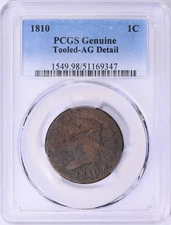 1810 Classic Head Large Cent 1c PCGS AG Details