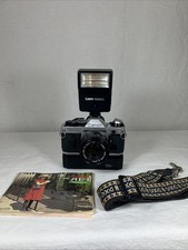 NICE Canon AE-1 Program 35mm SLR Film Camera 50mm f/1.8 FD Lens 188A Speedlite