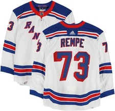 Matt Rempe Rangers GU #17 Jersey Worn 2nd Round 2024 SC Playoffs vs Hurricanes