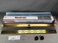 Neodrain ZA3-36-G01-GD 36 36 Inch Linear shower drain Gold Stripe Pattern Grate