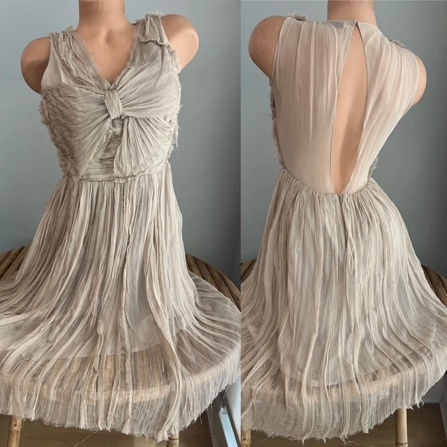 ROBERT RODRIGUEZ 100% SILK COCKTAIL DRESS sz S - Image 2 of 3