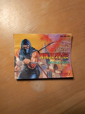 Ninja Gaiden Nintendo NES Owners Manual Only! Instruction Booklet Tecmo