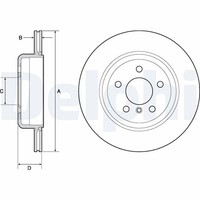 2X Bremsscheibe Delphi BG4664C FüR BMW F10 F11 5Er Touring 518 520 Xdrive 523