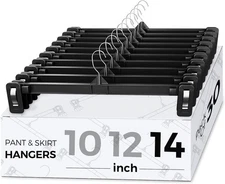 Perchas Para Pantalones Paquete De 30 Perchas De Plastico Negro Para Falda Con