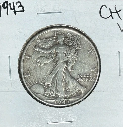1943 WALKING LIBERTY SILVER HALF DOLLAR ~ CH VF ~NICE COIN ~90% SILVER