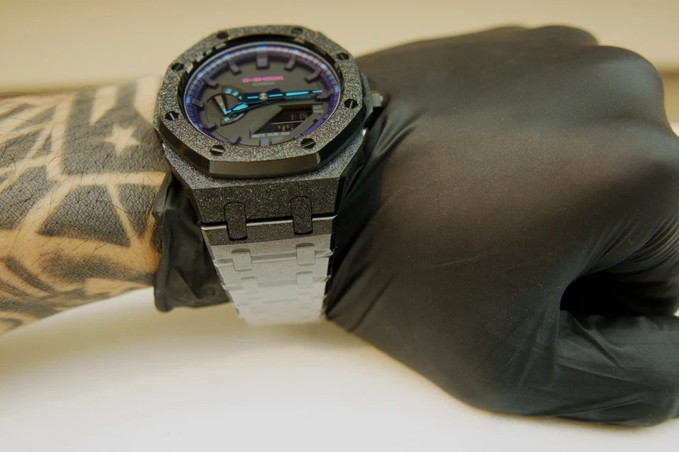Custom G-SHOCK Frosted Black & Silver – Unique One-of-One Mod - Image 3 of 3