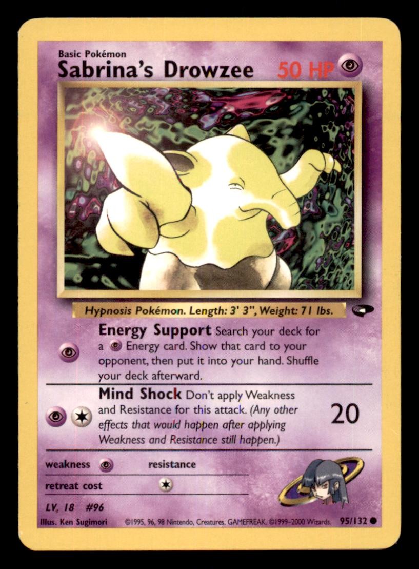 Sabrina's Drowzee 95/132 Unlimited Gym Challenge Pokemon LP