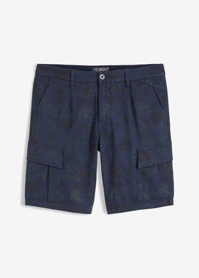Modisch geprinted Cargo Bermuda Gr. 48 Dunkelblau Herren Sommer-Shorts Neu*
