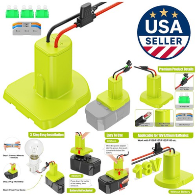 #ad Quick Connect 18V Ryobi Battery Adapter with 30A Safety Fuse for Power Upgrades $26.59