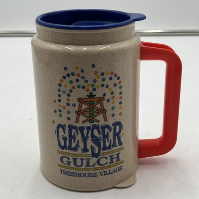 #ad #ad Silver Dollar City Geyser Gulch Grandfathered Refill Mug Whirley Blue Pop In Lid $65.99