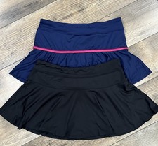 Set Of 2 Old Navy Active Girls Skort Stretch Black Navy Size XXL 16 Plus Go-Dry