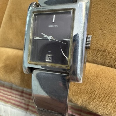 Vintage 1975 Seiko Silver Angel 2202-3080 Manual Wind Tank Watch