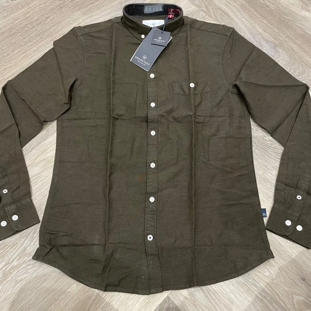 Kronstadt Johan Linen Shirt Army Green Size S L Linen Cotton Blend RRP £50
Opens in a new window or